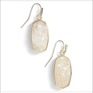 Kendra Scott Danay Drop Earrings Drusy & Gold