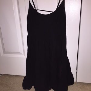 H&M Black Babydoll Tiered Dress