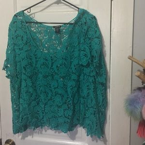 Cropped lace top