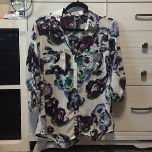 Express portofino blouse in watercolor floral