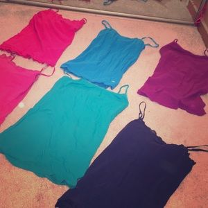 BUNDLE OF 6 SOLID COLOR TANKTOPS FROM AEROPOSTALE