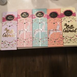 Too Faced eyeshadow, blush, highlighter, contour