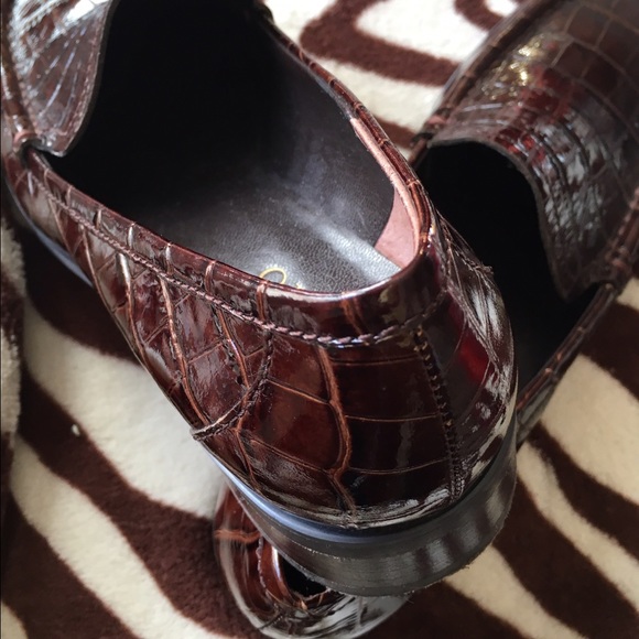 ✨FRANCO SARTO ALLIGATR PRINT LEATHER LOAFERS - Picture 4 of 8