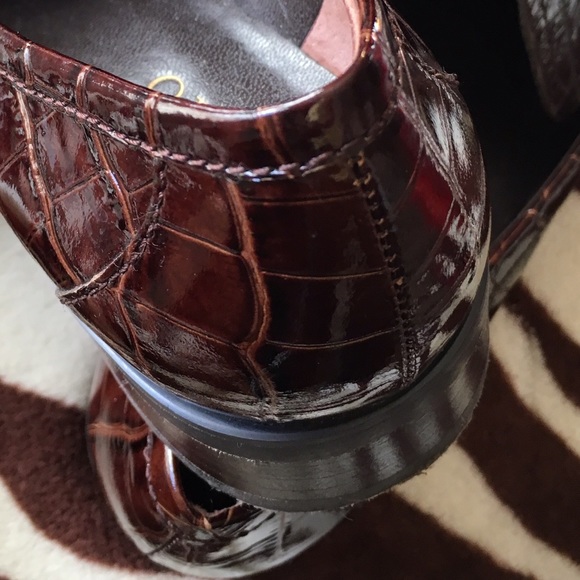 ✨FRANCO SARTO ALLIGATR PRINT LEATHER LOAFERS - Picture 7 of 8