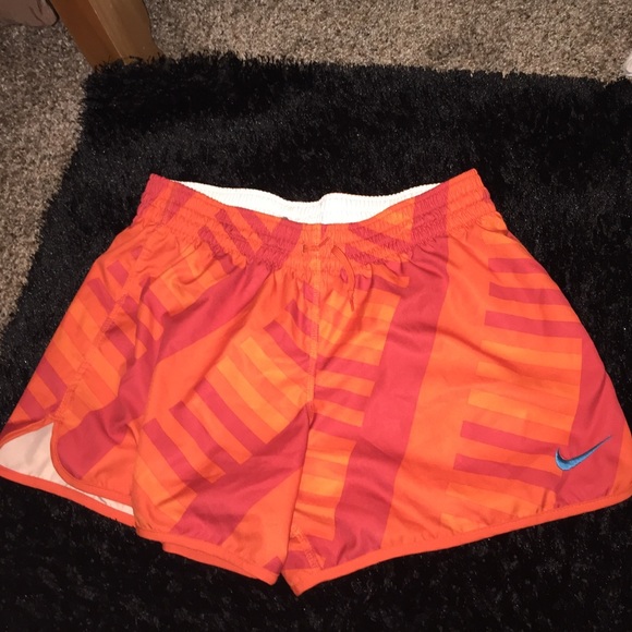 Orange Nike Dri Fit Running Shorts - Picture 1 of 3