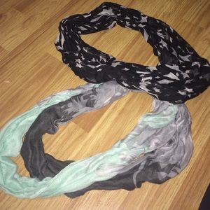 Two scarves, for sale as a bundle.
