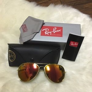 Flash Pink Cooper Ray Ban Aviators Sunglasses RB