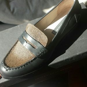 NWT || Steven || Khaki Pony Leather Loafers