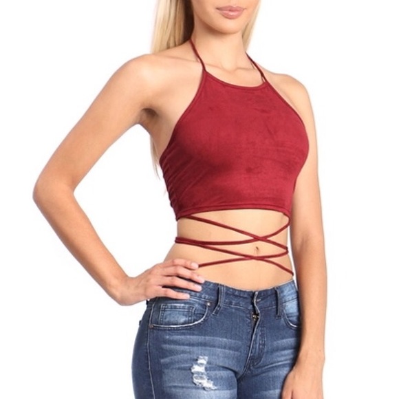 Ribbon Tie Crop Top - Picture 1 of 1
