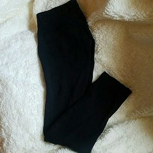 Black low rise skinny stretch pants
