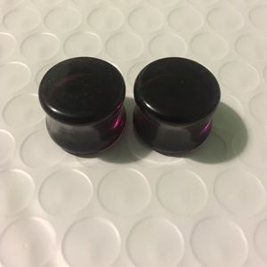 Dark purple glass plugs/ gauges