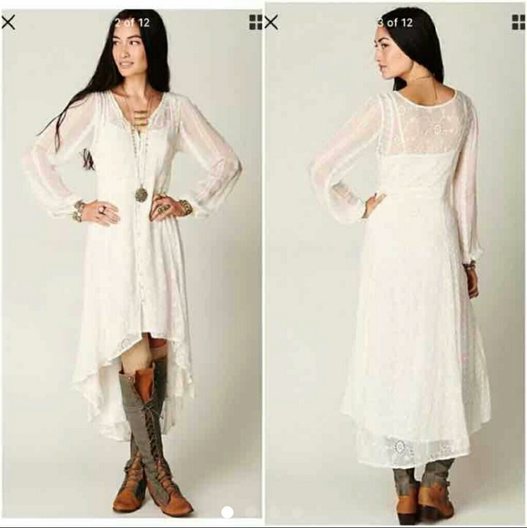 Free People Bohemian Sheer Enchanted Eyelet Dress