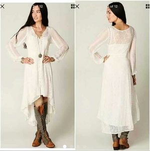 Free People Bohemian Sheer Enchanted Eyelet Dress