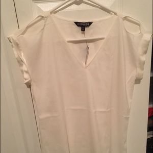 Brand new white express dress top