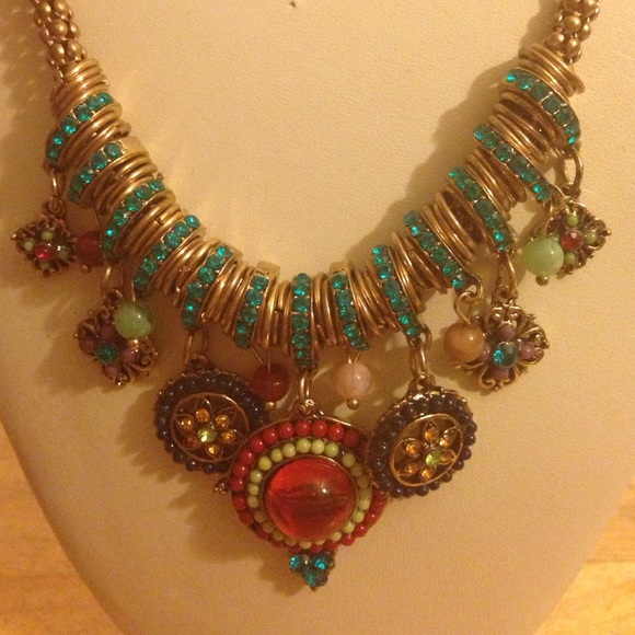 Gorgeous Statement Beads Rhinestone Necklace - image 2