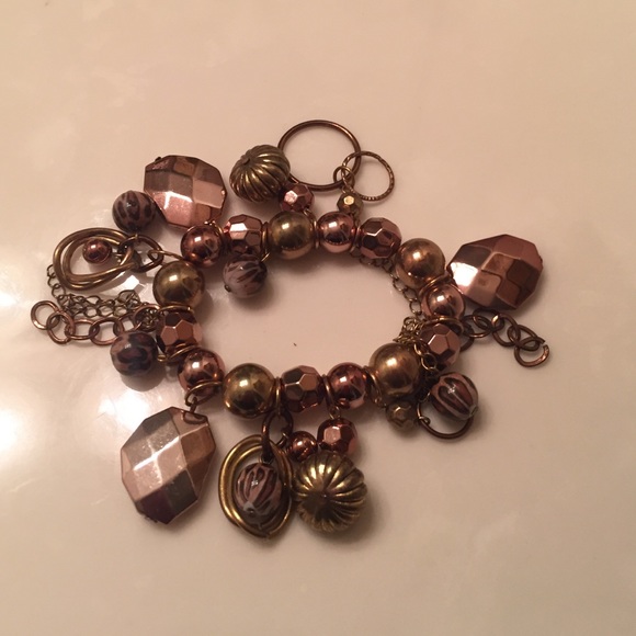 ROSE Gold fashion stretch charm bracelet - Picture 4 of 4