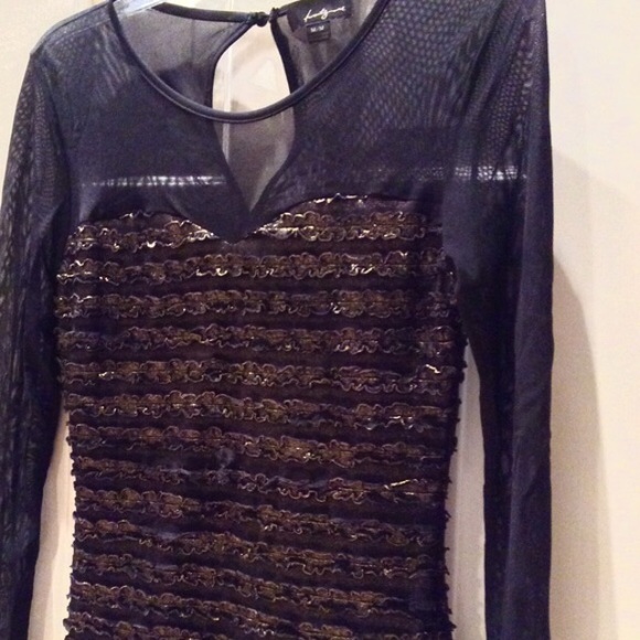 💥WKND SALE💥 Forever 21 Metallic Tiered Dress - Picture 2 of 4
