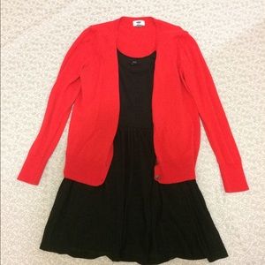 Red old navy cardigan. Medium