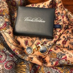 Blue Brooks Brothers cufflinks