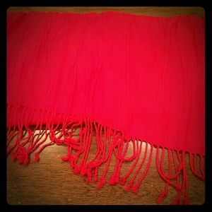 Red pashmina-scarf