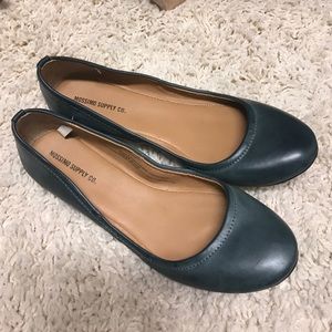 Mossimo dark teal ballet flats size 7
