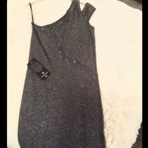 💥WKND SALE💥 Bebe Silver Embellished Dress! - Picture 2 of 4