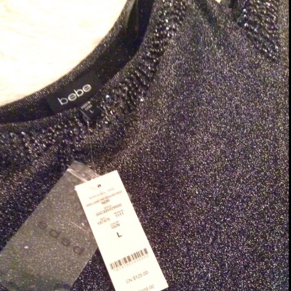 💥WKND SALE💥 Bebe Silver Embellished Dress! - Picture 3 of 4