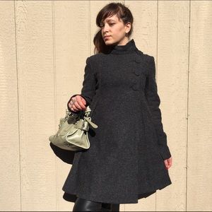 Jill Stuart twill grey coat.