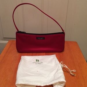 Kate Spade red nylon fabric small purse