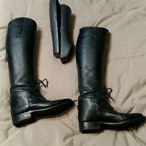Real leather riding boots women's 7.5