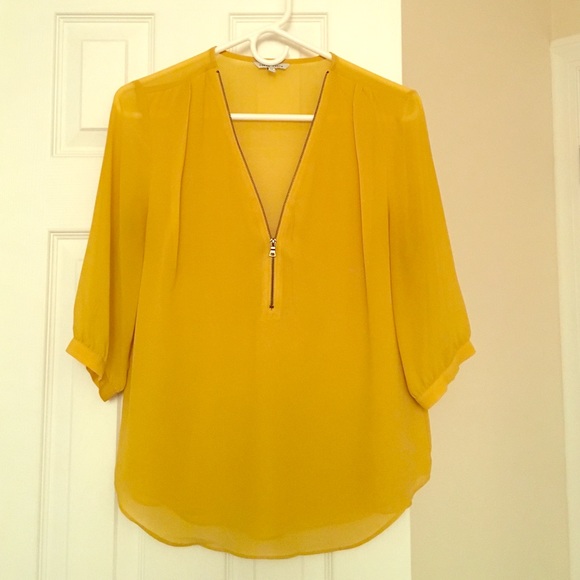 Mustard yellow blouse