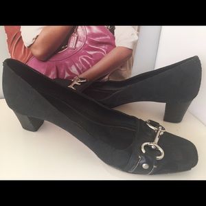 Coach Black Signature C Heels Dress Shoes 9.5