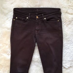 7 for All Mankind Brown Skinny Jeans