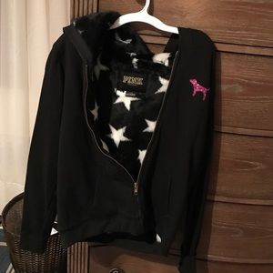 🍾SALE🍾Victoria's Secret Black and Pink Hoodie