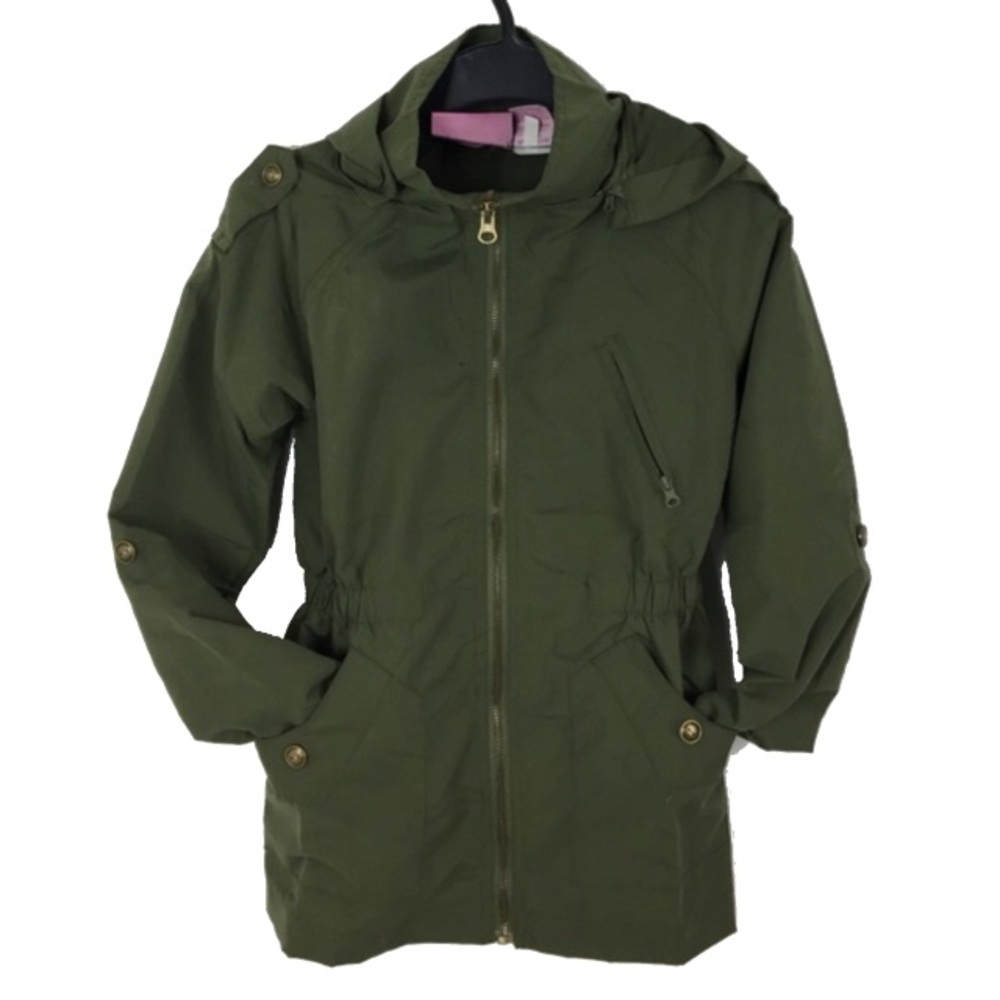 Little Girls Olive Green Military/Utility Jacket