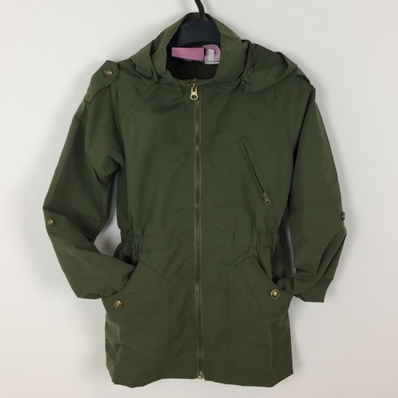 Little Girls Olive Green Military/Utility Jacket - Picture 5 of 5