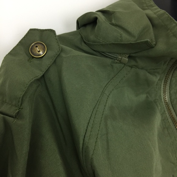 Little Girls Olive Green Military/Utility Jacket - Picture 2 of 5