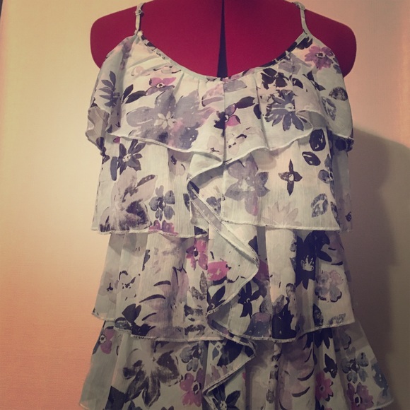 Floral Ruffle Tank