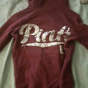 VSX pink maroon hoodie