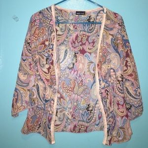 Paisley top with split sleeves