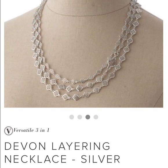 Stella and Dot Silver Devon Necklace