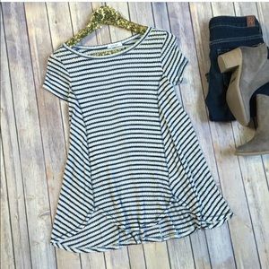NWOT Navy and white striped top