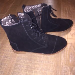 TOMS Black Suede Alpa Boots