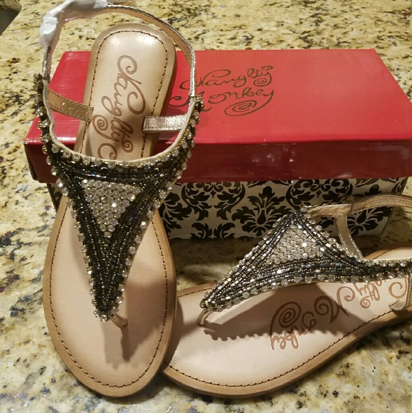 Jeweled sandals size 7 and a half