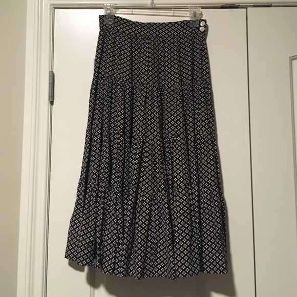 Vintage tiered high waist skirt