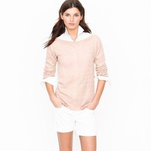 J. Crew Linen Cable-Knit Sweater