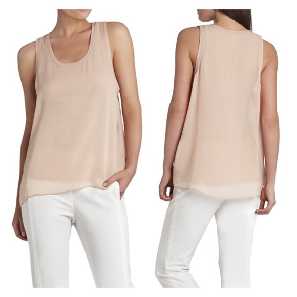 ⬇️78% OFF! BCBGMAXAZRIA Silk Sheath Layered Top