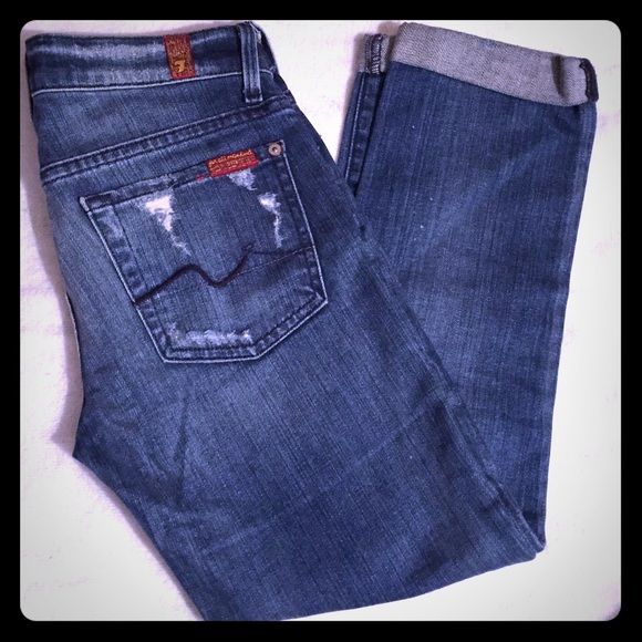 7 For All Mankind crop straight Leg Jeans