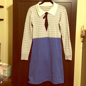 Sweater knit collared dress