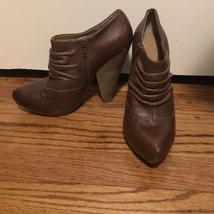 Jessica Simpson leather high heel booties